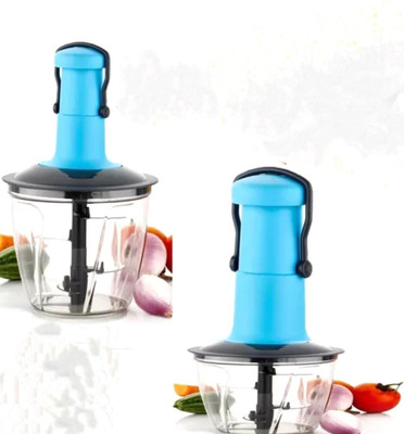 Dervino Pack 2 Multipurpose Plastic Push Chopper Cutter Vegetable, onion and Dry Fruit Vegetable & Fruit Chopper(Combo Of Push Chopper 500 ML & 1000 ML)