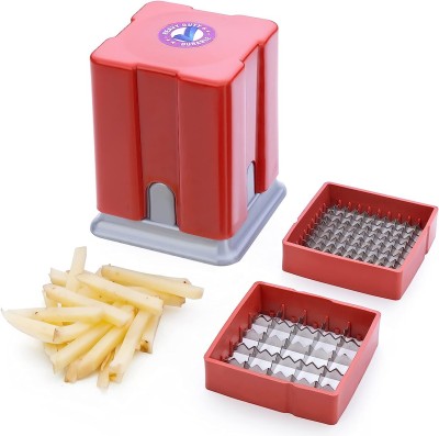 FIVANIO by FIVANIO French fries cutter Vegetables And Potato chips machine Vegetable & Fruit Grater & Slicer(1 Pc French fries cutter With 2 Steel Blade)