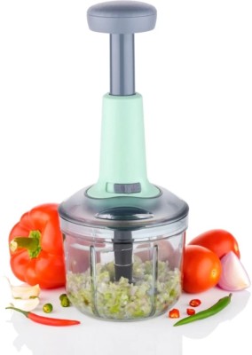 Chank by chank Hand Push Chopper 900 ML with 4 Stainless Steel Blades Vegetable Chopper(1)