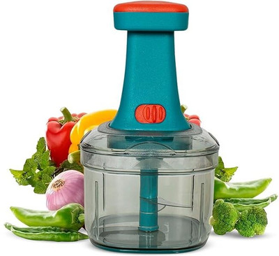 AI Mart by pop colours Manual Hand Press Push Chopper with 6 Blades Vegetable & Fruit Chopper(1pc chopper)