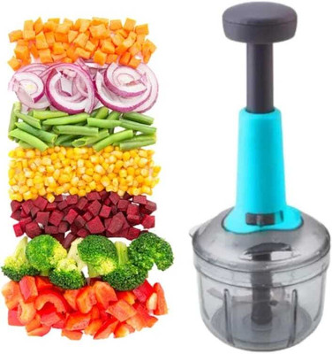 LAXM Push Chopper, Food Chopper 1100ml, Large Manual Hand-Press Vegetable C01 Vegetable & Fruit Chopper(1 chopper)
