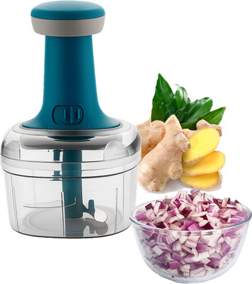 CICASTO CHOPPER- 56 Vegetable & Fruit Chopper(1 × 700 ml chopping bowl, 1 × Push-type chopping lid with handle)