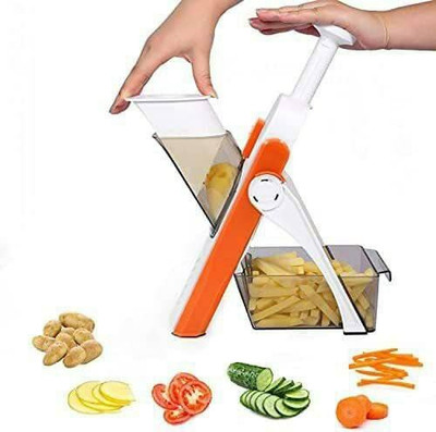 Haveli by NA Dicer Adjustable Safe Hand Press Slicer Vegetable Chopper(1)