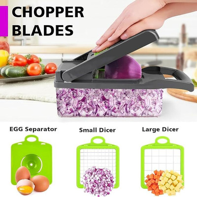 Snazora Multipurpose Chopper For Vegetable Chopper Grater & Slicer Chopper Vegetable & Fruit Chopper(1 chopper)