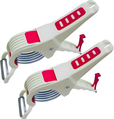 Chucklecart by NA 2 in 1 Vegetable Cutter With Peeler Kitchen Tools Vegetable & Fruit Chopper(2 PCS vegetable cutter with peeler)