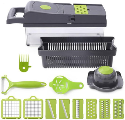 SARVOPARI ENTERPRISE DRK201 Vegetable & Fruit Chopper(1 CHOPPER COTAINER, 8 BLADES)