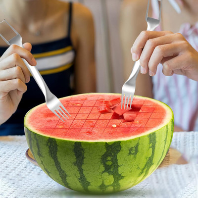 SHY eWorld Portable Watermelon Fork Watermelon Cutter Slicer Tool Fruit Fork Fruit Grater & Slicer(2 chopper)