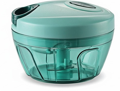 Echohue by NA Mini Handy Vegetable & Fruit Chopper with 3 Blades, 400ml, Green Vegetable Chopper(1 chopper)