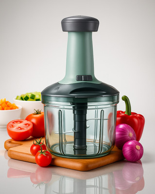 Excellent Push Chopper 1000 ML with 6 Blades for Effortless Chopping, Vegetables Cutter Vegetable & Fruit Chopper(1 Push Chopper)