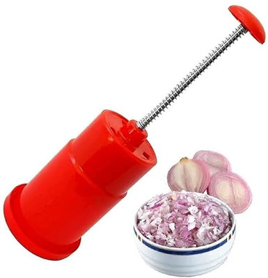 SHR ENTERPRISE by no Spring Push Manual Vegetable & Fruit Chopper Vegetable Chopper(1 pcs chopper)