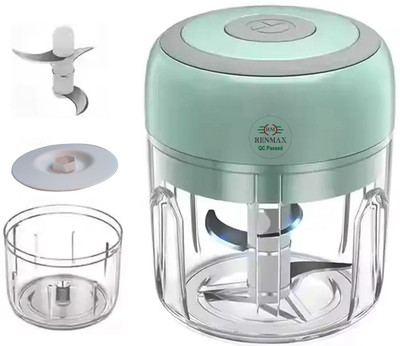 RENMAX by Renmax Mini Rechargeable 250ml Food Chopper Portable with Safety Switch Electric Vegetable Chopper(1 chopper)