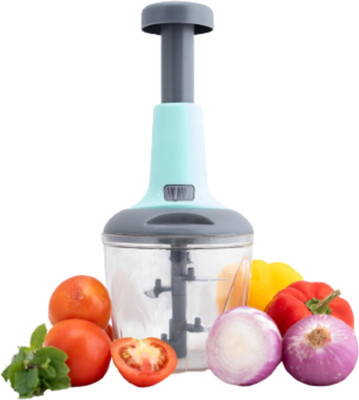 MSVINTAGE Hand Press 5 Blades Fruits and Vegetable Push Chopper| Stainless Steel Blades| Vegetable & Fruit Chopper(1)