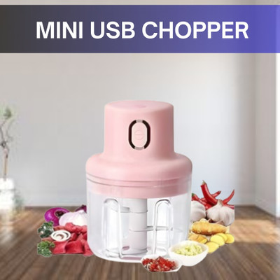 GUGGU Chopper (Electric Rechargeable Chopper) for Kitchen Vegetable Garlic Onion W15 Electric Vegetable & Fruit Chopper(1 chopper)