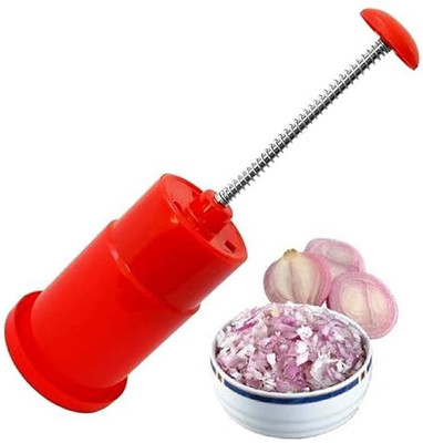 Rudra by NA Hand Press Onion Chopper – Manual Spring-Push Vegetable Cutter Vegetable & Fruit Chopper(1 chopper)