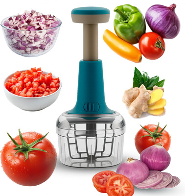 CICASTO CHOPPER- 08 Vegetable & Fruit Chopper(1 × 700 ml chopping bowl, 1 × Push-type chopping lid with handle)