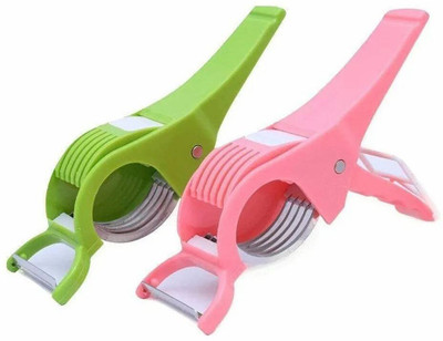 Leloenterprises by Leloenterprises Slicer Cum Peeler Vegetable and Fruit Peeler Multi-Purpose Cutter Vegetable & Fruit Slicer(2 Vegetable & Fruit Peeler)