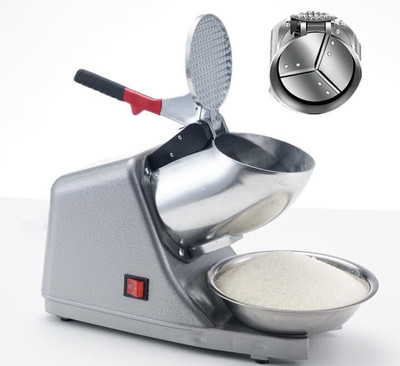 Vichaxan Electric Ice Crusher Machine with Three Baldes Dish Gola Making Home Ice Maker