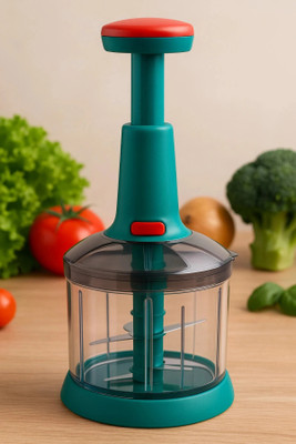 Excellent Push Chopper 5 Blade Steel Large Manual HandPress Vegetable Chopper Mixer Cutter Vegetable & Fruit Chopper(1CHOPPER)