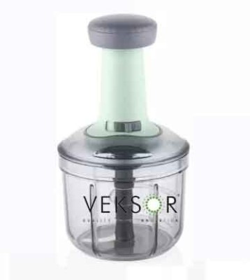 VEKSOR by Veksor Chopper, Push Chopper, Onion Chopper, Vegetable Chopper (4 Blades, Teal, 900ml) Vegetable & Fruit Chopper(Pack of 01)