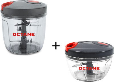 octane 450 ML +1000 ML Chopper combo with stainless steel Powerful Blade (GREY) Vegetable & Fruit Chopper(2 chopper) octane 450 ML +1000 ML Chopper combo with stainless steel Powerful Blade (GREY) Vegetable & Fruit Chopper(2 chopper)