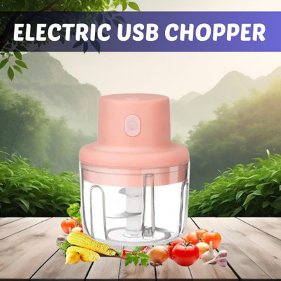 GUGGU Chopper (Electric Rechargeable Chopper) for Kitchen Vegetable Garlic Onion W1 Electric Vegetable & Fruit Chopper(1 chopper)