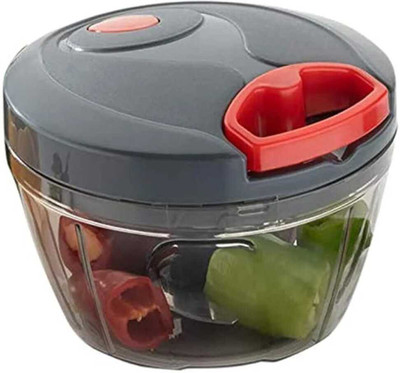 Yooaye by NA Multipurpose Manual Food Chopper | 3 Stainless Steel Blade & Onion Cutter 450ML Vegetable & Fruit Chopper(1 chopper)