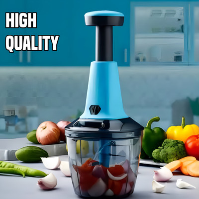 LegitX EffortlessSlice 750ml Push Chopper: Dual-Blade Vegetable & Fruit Chopper Vegetable & Fruit Chopper(1 Chopper)