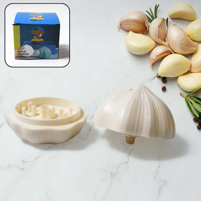 DeoDaap Portable Manual Garlic Press & Crusher – Ginger, Chili & Masher Tool Vegetable Scraper(1 Pc Of Garlic Press Sharpener Device)