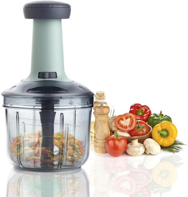 Analog Kitchenware Steel 6 Blade Fruit/Vegetable/Meat/Onion Manual Handy Push Chopper Vegetable & Fruit Chopper(Set Of 1)