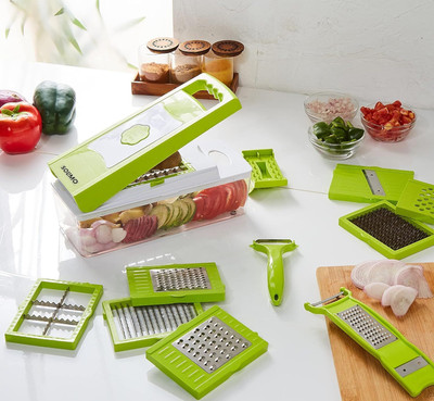 primit 12-in-1 Multifunctional Vegetable Chopper with Container & Blades Vegetable & Fruit Chopper(1 choper)