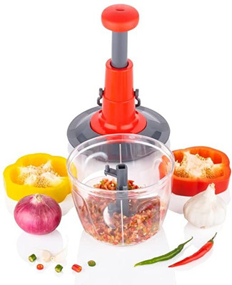 Newsun by NewSun Quick & Easy Square 3 Blade Push Chopper Push N Chop Hand Press with Easy Vegetable Chopper(1)