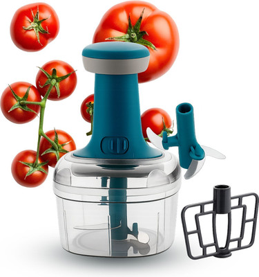 CICASTO CHOPPER -38 Vegetable & Fruit Chopper(1 × 700 ml chopping bowl, 1 × Push-type chopping lid with handle)