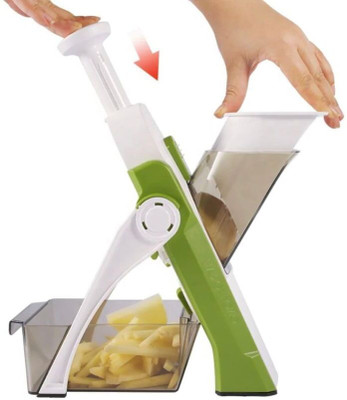 HomeCloud Multifunctional Adjustable Hand Press Vegetable Chopper Mandoline Slicer Vegetable & Fruit Slicer(1 Chopper Slicer)