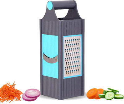 AGTraders by NA 4in1 Slicer & Grater with Stainless Steel Blades Multipurpose Vegetable & Fruit Vegetable & Fruit Grater & Slicer(1 X Grater & Slicer)