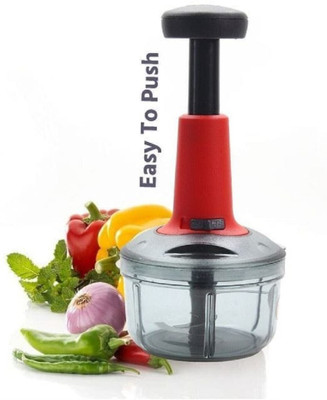 M.S.ENTERPRISE Hand Push Manual Vegetable Chopper – 600ml Easy Press Food Cutter Vegetable & Fruit Chopper(1 chopper)