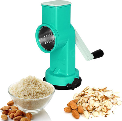AirMount ™ Blue 2 in 1 Vegetable Cutter, Shredder, Grater & Slicer Vegetable Vegetable & Fruit Grater & Slicer(1 X Slicer,, 1 X Slicing Blade,, 1 X Grinding Blade)