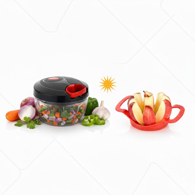 SINZO QuickChop 500ml Vegetable Chopper + Apple Slicer Combo Vegetable & Fruit Chopper(1 Vegetable Chopper (500 ml), 1 Apple Slicer)