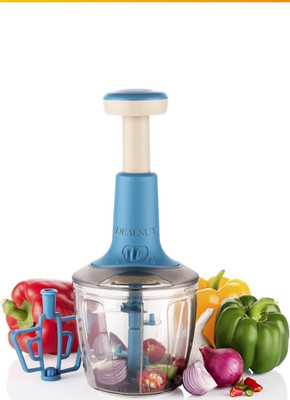 ROYALCOOK by ROYALCOOK Royalcook Large Push Chopper 1000ml with 6 Sharp Blades Vegetable & Fruit Chopper(1 Large Hand Push Chopper 1000ml)