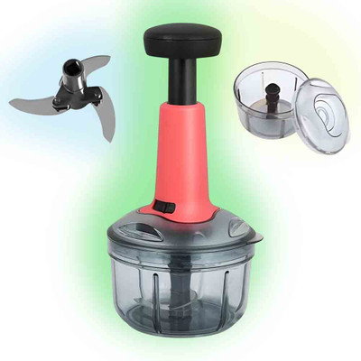 Nkt Vegetable & Fruit Chopper(1xcontainer,1xPress Button,3xblade,1xBlade Holder)