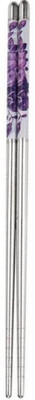 RED ALIENS Eating Stainless Steel Japanese, Korean, Chinese, Vietnamese Chopstick(Purple Pack of 2)