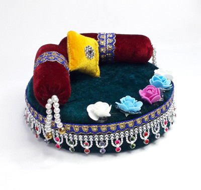 R D Handicraft Silk All Purpose Chowki(Multicolor, Pack of 1)