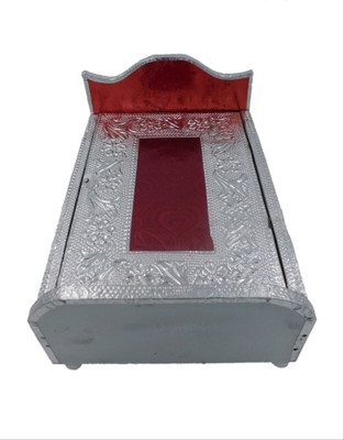 komal collectives Laddu Gopal Thakur Ji Kanha Ji Wooden Box Bed (Size-0 to 6) Wooden All Purpose Chowki(White, Pack of 1) deal from flipkart