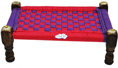 7 CLOUDS INDIA charpai cot for kanha jee Wooden All Purpose Chowki(Multicolor, Pack of 1)