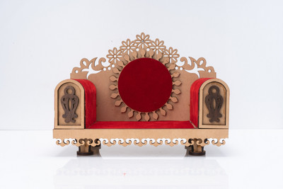 Cloudzy Wooden All Purpose Chowki(Red, Pack of 1)