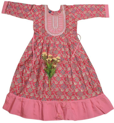 ANNAMALAIYAR TEX Women Floral Print Anarkali Kurta(Multicolor)