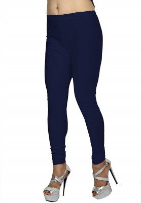 SriSaras Churidar  Western Wear Legging(Dark Blue, Solid)