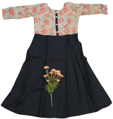 ANNAMALAIYAR TEX Women Floral Print Anarkali Kurta(Multicolor)