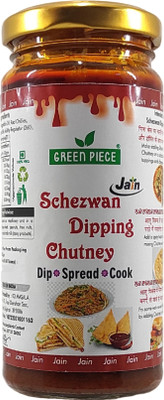 GREEN PIECE Jain Schezwan Dipping Chutney Dip/Spread/Cook 250gm Chutney Paste(250 g)
