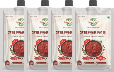 Nature's Spice Schezwan Paste - 800 Grams Chutney Paste(4x200 g)