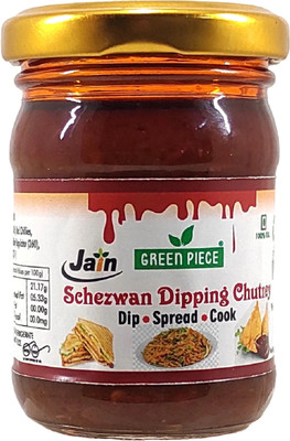 GREEN PIECE Jain Schezwan Dipping Chutney Dip/Spread/Cook Chutney Paste(100 g)